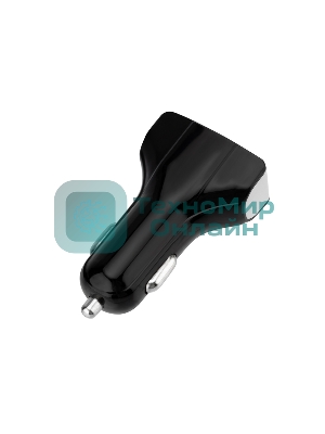 Зарядное устройство в прикуриватель Rexant 3 x USB, 1000mA, черный