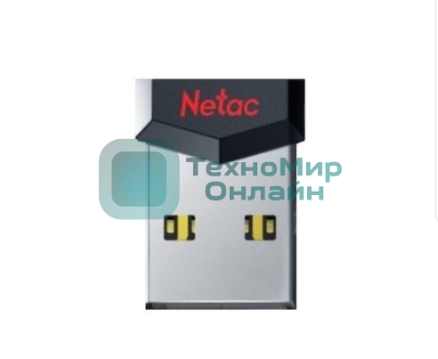 Флешка USB Netac UM81 (NT03UM81N-032G-20BK), 32Gb, USB 2.0, R/W 30/10, черный/красный