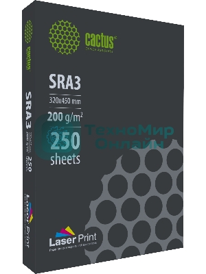 Бумага Cactus CS-LPSRA3200250 SRA3/200г/м2/250л./белый для лазерной печати