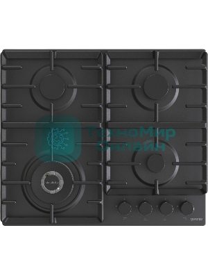 Газовая варочная панель Gorenje GW642SYB, 4 конфорки, эмалированная сталь, черный