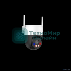 Мини-PT IP-видеокамера Dahua DH-P3AS-PV 4мм 3Мп; 1/2.8” CMOS; объектив 4мм; видеоаналитика; ИК 30м, Led 30м; сигнализация красно-синей подсветкой, IP66, Wi-Fi