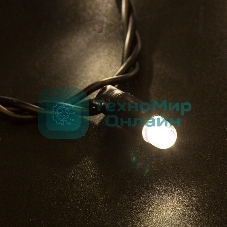 Гирлянда Neon-night Нить 10м, эффект мерцания (каждый 5-ый), черный ПВХ, 230В, теплый белый