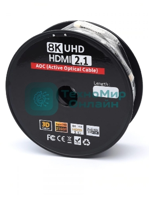 Кабель HDMI 50 м (HIGH speed, Metal gold, Optical) 8K VER 2.1 Кабель HDMI 50 м (HIGH speed, Metal gold, Optical) 8K VER 2.1