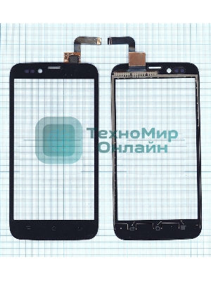 Сенсорное стекло (тачскрин) для Archos 50 Platinum MCF-050-0995-V2, черное