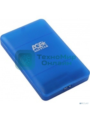 Внешний корпус для HDD/SSD AgeStar 3UBCP3 SATA пластик синий 2.5