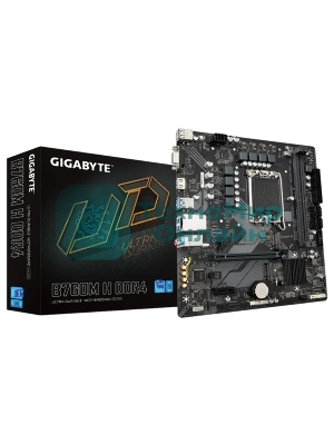 Материнская плата Gigabyte B760M H DDR4, LGA 1700, Intel B760, 2xDDR4, 4xSATA, 2xM.2, 1xPCIe 4.0 x16, 1xPCIe x1, 1xHDMI, 1xVGA, 1x 1Gb LAN, 2xUSB 2.0, 4xUSB 3.2 Gen 1, 3x3.5 мм, 7.1, Micro ATX