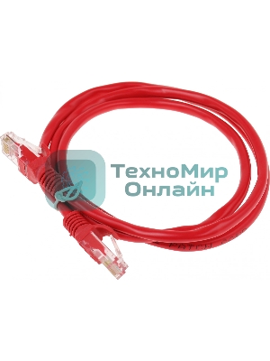 Патч-корд UTP Cablexpert cat.5e, 1м, литой, многожильный, красный