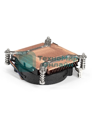 Кулер для процессора ExeGate ESNK-0049.PWM.1U.2011/66.Cu черный, 75 мм, медь, 5000 об/мин, 54 дБ, 4 pin, 115 Вт, 30 мм