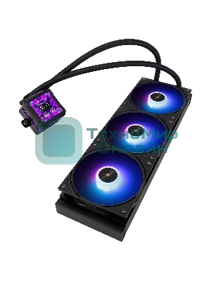 Водяное охлаждение для процессора Thermalright Frozen Warframe Pro 360 черный ARGb (360мм, черный, ARGb/Fans: 3x120мм, 70.84CFM, 29.8dBA, 2000RPM/Pump height 60мм, 23dBA, 3000RPM, Rad thickness 27mm/S: 1200, 1700, 1851, 2011, 2066, 115X, AM4, AM5)