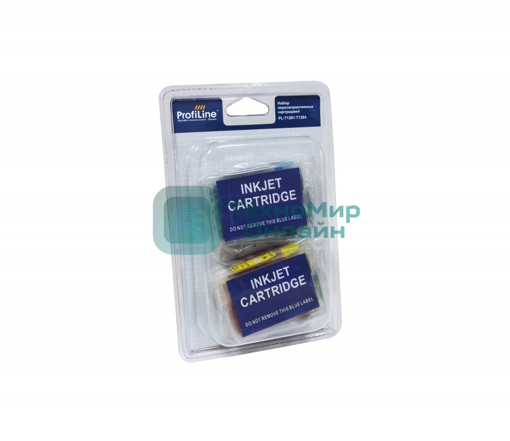 Перезаправляемые картриджи T1281-T1284 для Epson Stylus S22/SX125/SX130/SX230/SX235W/SX420W/SX425W/SX435W/SX440W/SX445W/Office BX305F/BX305FW пигмент заправленные 4*12 мл с чипом ProfiLine
