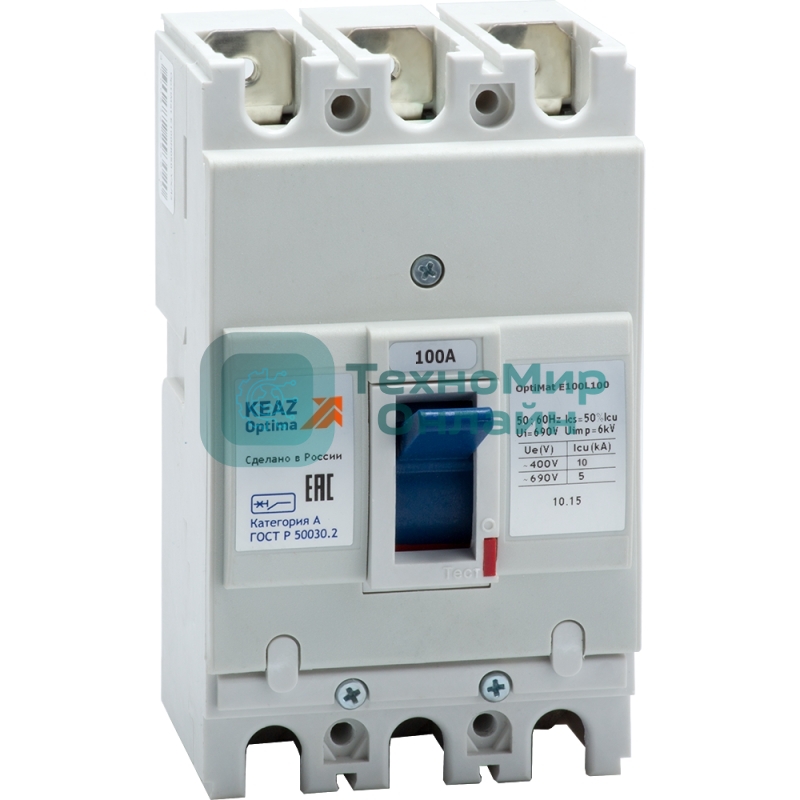 Выключатель автоматический OptiMat E100L100 УХЛ3 КЭАЗ 100008