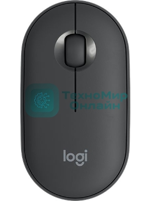 Мышь беспроводная Logitech Pebble M350 графитовый, 1000 dpi, радиоканал, Bluetooth, USB, кнопки - 3