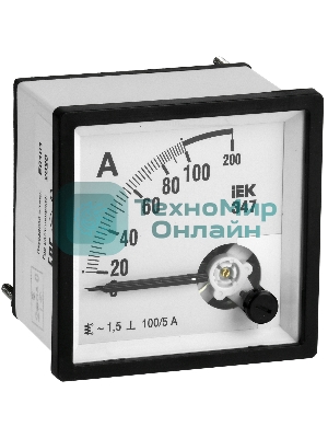 Амперметр IEK Э47 72х72мм 100/5А кл. точн. 1.5 IPA10-6-0100-E