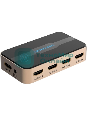 Разветвитель - сплиттер Vention HDMI 19F/4x19F на 4 монитора ACCG0