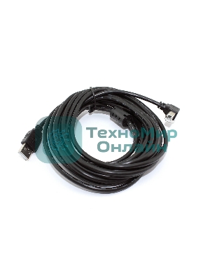 Кабель USB 2.0 на USB-B угол вниз 5 м