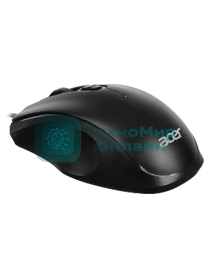 Мышь проводная Acer OMW020 черный, 1600 dpi, USB, кнопки - 4