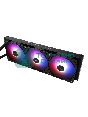 Водяное охлаждение для процессора Thermalright Frozen Warframe Pro 360 черный ARGb (360мм, черный, ARGb/Fans: 3x120мм, 70.84CFM, 29.8dBA, 2000RPM/Pump height 60мм, 23dBA, 3000RPM, Rad thickness 27mm/S: 1200, 1700, 1851, 2011, 2066, 115X, AM4, AM5)