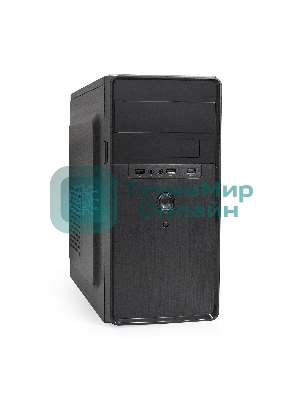 Компьютерный корпус Minitower ExeGate BA-309-UNS350 (mATX, БП UNS350 с вент. 12см, 2*USB, HD аудио, черный)