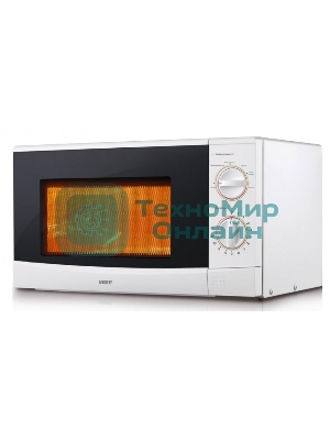 Микроволновая печь Mystery MMW-2012 белый, 20 л, 800 Вт, переключатели - поворотный механизм