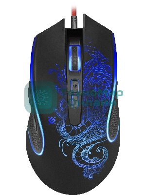 Мышь проводная Defender Venom GM-640L черный, 3200 dpi, USB, кнопки - 8