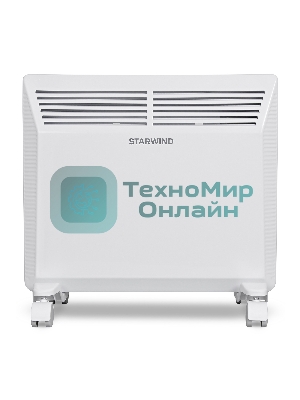 Конвектор электрический Starwind SHV5010, белый, 1000 Вт, 15 м2, термостат, 1 режим мощности