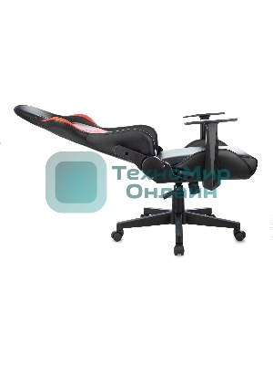 Кресло Zombie Game Penta черный/красный, экокожа, 120 кг, механизм качания