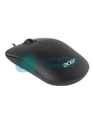 Мышь проводная Acer OMW122 черный, 1200 dpi, USB, кнопки - 3