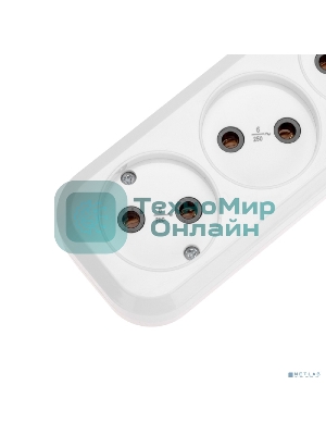 Удлинитель PROconnect 3 гнезда, 1,5 м, 2х0,75 мм², б/з, белый