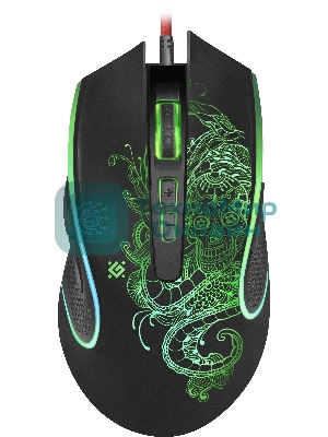 Мышь проводная Defender Venom GM-640L черный, 3200 dpi, USB, кнопки - 8