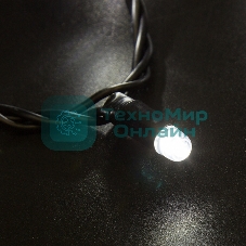 Гирлянда Neon-night Нить 10м, эффект мерцания (каждый 5-ый), черный ПВХ, 230В, белый
