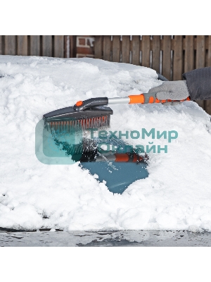 Щетка-сметка для снега со скребком телескопическая 730-1000 мм Stels