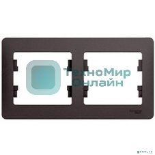 Рамка 2-м Glossa горизонт. графит SchE GSL001302