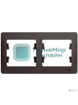 Рамка 2-м Glossa горизонт. графит SchE GSL001302