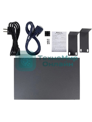 Коммутатор Managed L2 Switch 8x1000Base-T PoE, 2x1000Base-X SFP, PoE Budget 135W, RJ45 Console, 19