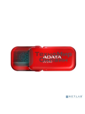 Флешка USB ADATA UV240 (AUV240-64G-RRD), 64Gb, USB 2.0, R/W 15/5, красный