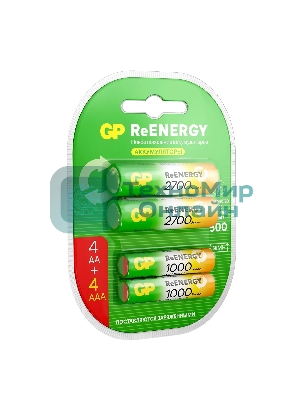 Аккумулятор GP 270AAHC АА+100AAAHC AAA NiMH 2650mAh (4шт)