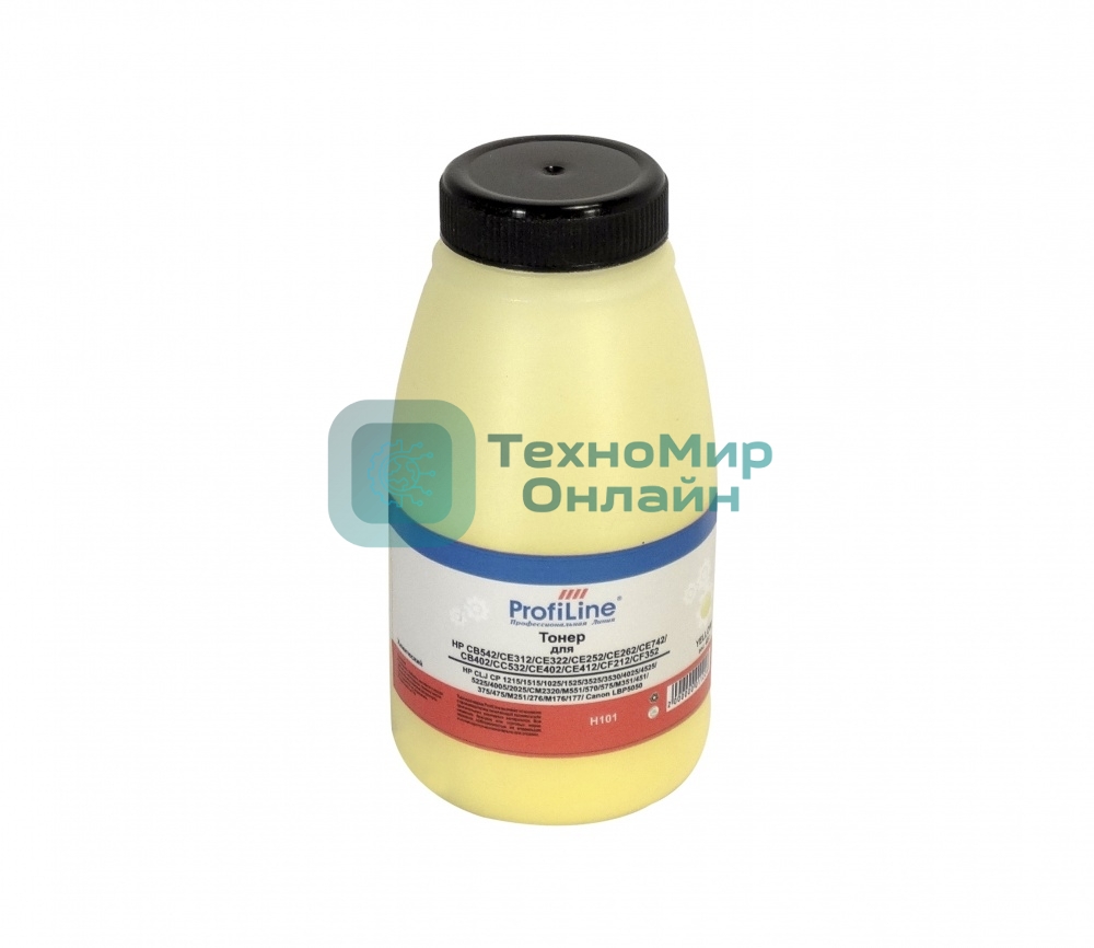 Тонер ProfiLine PL-CB542/CE312/CE322/CE252/CE262/CE742/CB402 для HP CLJ CP 1215/1515/3525/5220/5225/4005/4025/4525/CM1215MFP 1025/nw1525n/nw/CM1415fn/fnw LaserJet Pro 100 M175/M275/Pro 200 M251nw Canon LBP5050 Yellow 45 гр Фасовка РФ