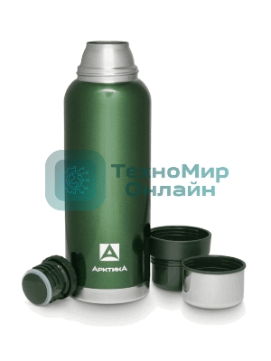 Термос Арктика 106-1600 зеленый, бытовой, вакуумный (для напитков)