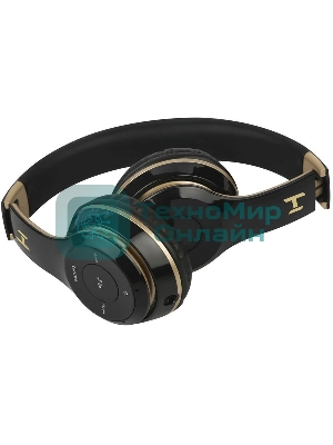 Беспроводные/проводные наушники Harper HB-213 черный/золотой, накладные, Bluetooth + проводной, до 5 ч