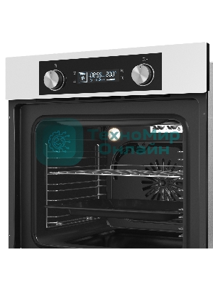 Шкаф духовой электрический Maunfeld AEOH60102W, 60л, дверца с 3 стеклами, белый