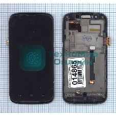 Дисплей для Huawei Ascend P1 LTE черный с рамкой