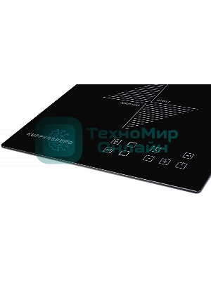 Индукционная варочная панель Kuppersberg ICO 302/домино, ширина 30 см, 2 зоны индукционного нагрева, сенсорное управление, 3 цифровых дисплея, 9 уровней мощности, таймер, автоотключение, защита от перелива, защита от детей, индикаторы остаточного тепла, Stop & Go, черный/прямой край