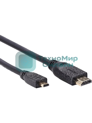 Кабель HDMI-19M --MicroHDMI-19M ver 2.0 1 м VCOM CG587-1M