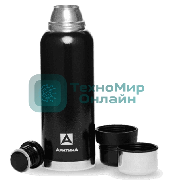 Термос Арктика 106-1600 черный, бытовой, вакуумный (для напитков)