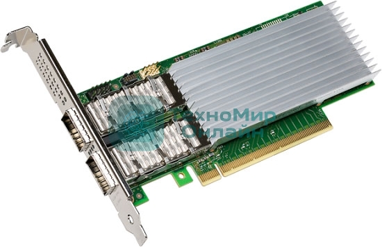 Сетевая карта Intel E810-CQDA2, 2xQSFP28 ports, 100GbE, PCI-E x16 gen3/gen4, iWARP/RoCEv2, IEEE 1588 PTP, ADQ, iSCSI, NFS, VMDq. PCI-SIG* SR-IOV Capable