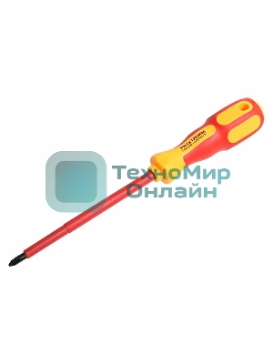 Отвертка Rexant крестовая диэлектрическая PH1 х 125 мм, до 1000 В, двухкомпонентная рукоятка