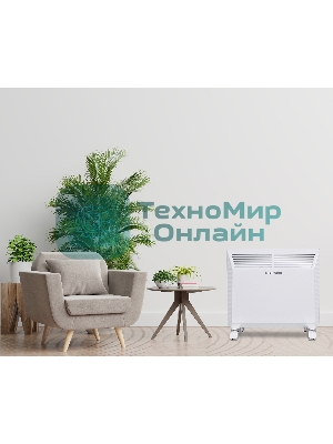 Конвектор электрический Starwind SHV5010, белый, 1000 Вт, 15 м2, термостат, 1 режим мощности