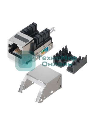 Модуль Hyperline WRLine WR-KJ-RJ45-C5E-SH-90 информ. KeystoneRJ45 1 cat.5e FTP черный