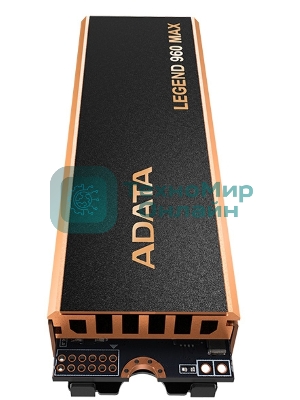 Накопитель SSD ADATA LEGEND 960 MAX, 2Tb, PCIe 4.0 x4, M.2 2280, NVMe, R/W 7400/6800, с радиатором