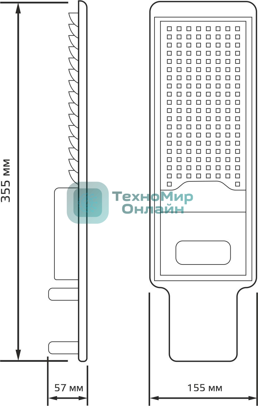 Светильник светодиодный Gauss уличный консольный LED ДКУ 50 Вт 5000 Лм 5000К IP65 190-250 В КСС Д 355х155х57 мм Avenue